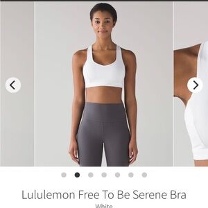 lululemon athletica Serene Sports Bra - White